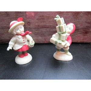 Dept 56 Holly Lane Christmas figurines Dept 56 x 2 original packaging
